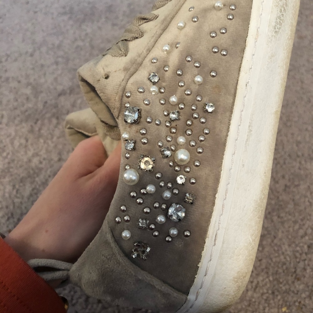 Zara Velvet Sneakers View 5